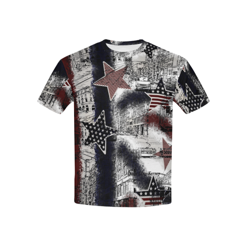 American Town with Stars Design By Me by Doris Clay-Kersey Kids' All Over Print T-shirt (USA Size) (Model T40)