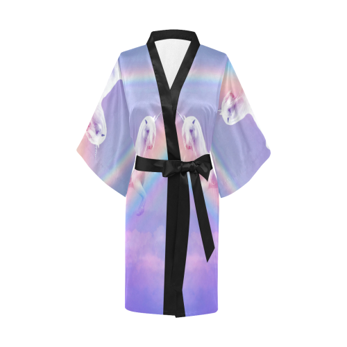 Unicorn and Rainbow Kimono Robe