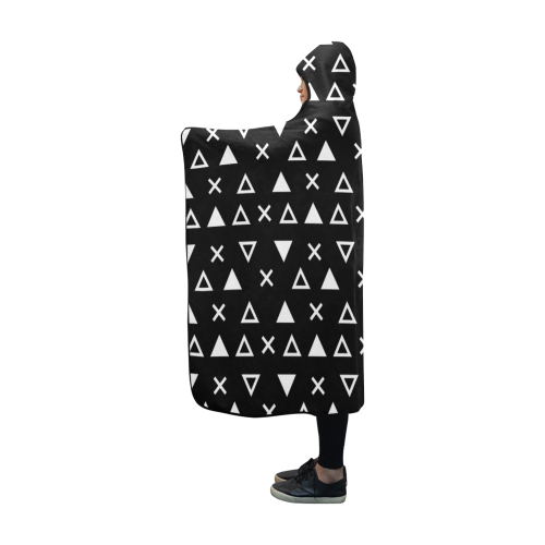 Geo Line Triangle Hooded Blanket 60''x50''