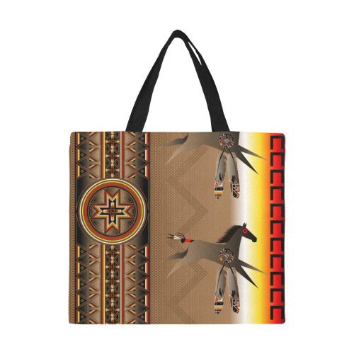 War Horse All Over Print Canvas Tote Bag/Large (Model 1699)