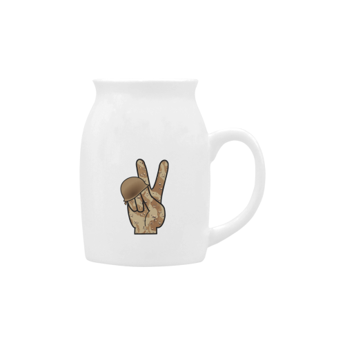 Desert Camouflage Peace Sign Milk Cup (Small) 300ml