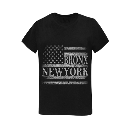 Bronx New York American Pride Women's T-Shirt in USA Size (Two Sides Printing)