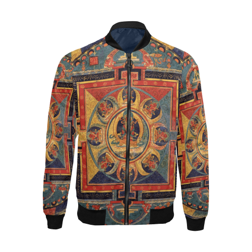 Protection, by Ivan Venerucci Italian Style All Over Print Bomber Jacket for Men/Large Size (Model H19)