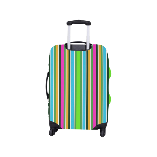 Vivid Colored Stripes 3 Luggage Cover/Small 18"-21"