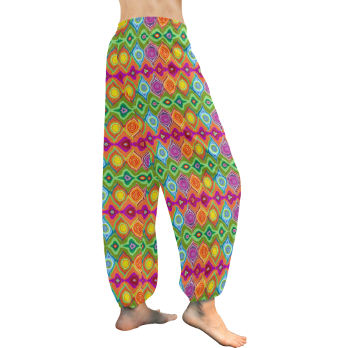 mexican colour design pants Women's All Over Print Harem Pants (Model L18)