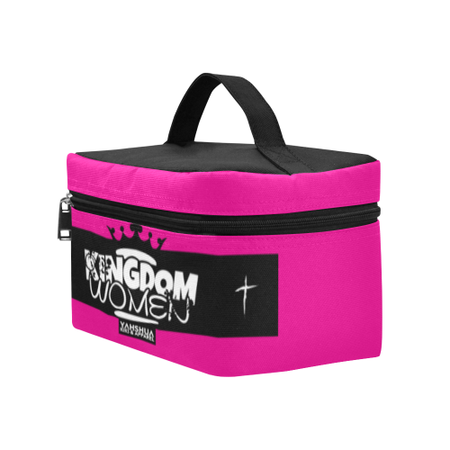 Neon Pink Cosmetic Bag/Large (Model 1658)