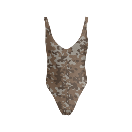 CAMOUFLAGE-CORPS Sexy Low Back One-Piece Swimsuit (Model S09)