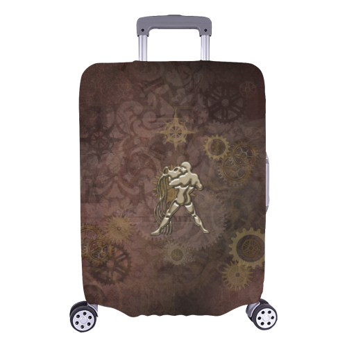 Steampunk Zodiac  Aquarius Luggage Cover/Large 26"-28"
