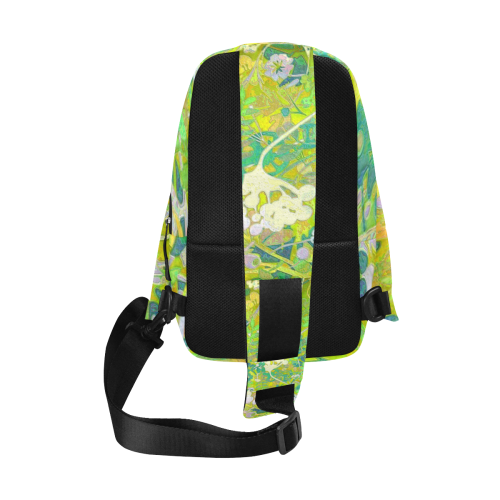 floral 1 abstract in green Chest Bag (Model 1678)