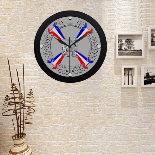 Lamassu with the Flag Circular Plastic Wall clock