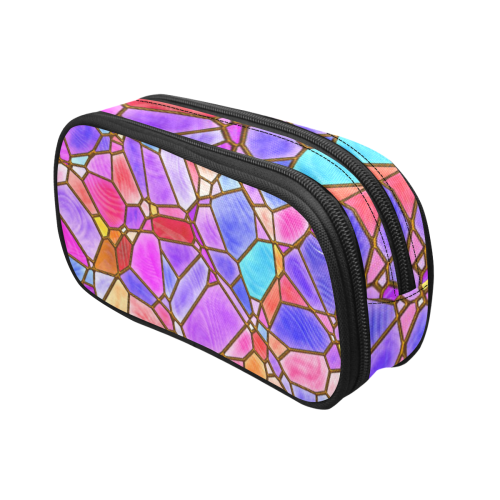 Mosaic Linda 1 by JamColors Pencil Pouch/Large (Model 1680)