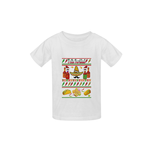 Feliz Navidad Ugly Sweater Theme Kid's  Classic T-shirt (Model T22)