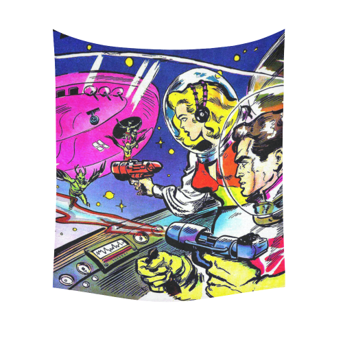 Battle in Space 2 Cotton Linen Wall Tapestry 51"x 60"