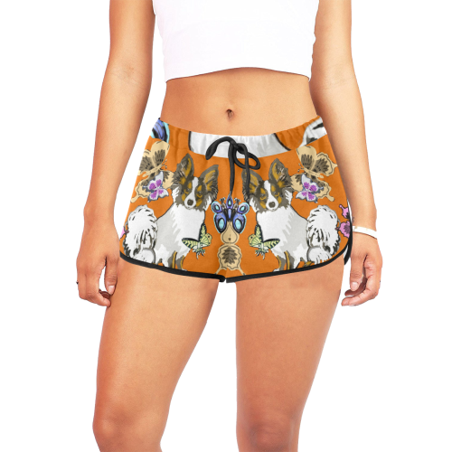 papillons and butterflies shorts Women's All Over Print Relaxed Shorts (Model L19)