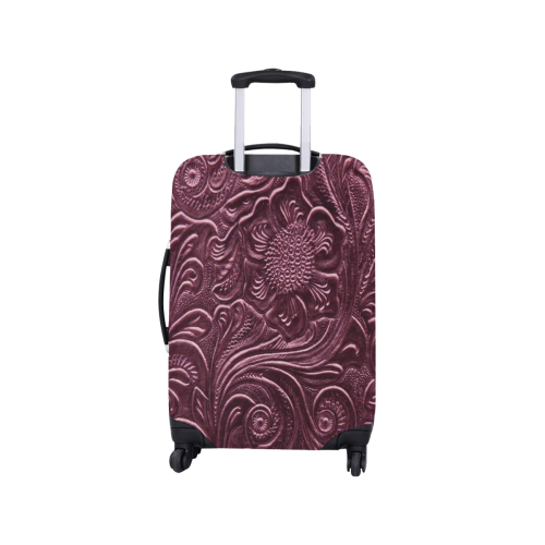 Embossed Pink Flowers Luggage Cover/Small 18"-21"