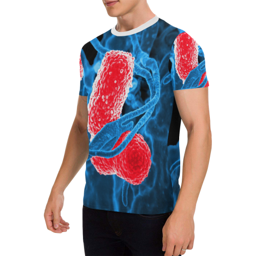 BACTERIA 2 Men's All Over Print T-Shirt with Chest Pocket (Model T56)