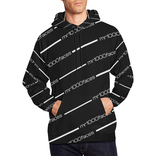 mr1000faces2 All Over Print Hoodie for Men (USA Size) (Model H13)