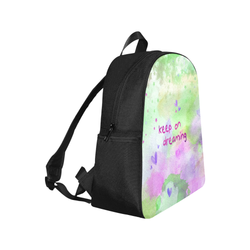 KEEP ON DREAMING - lilac and green Multi-Pocket Fabric Backpack (Model 1684)