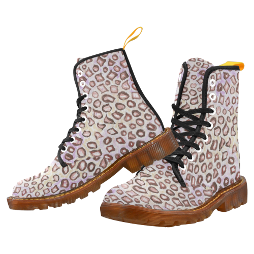 Leopard Skin from Painting Martin Boots For Women Model 1203H
