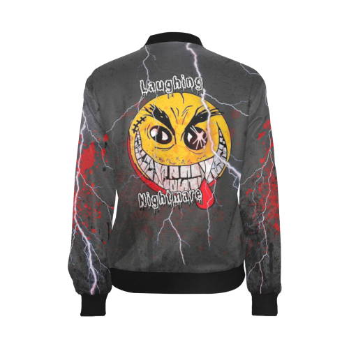 Laughing nightmare by Nico Bielow All Over Print Bomber Jacket for Women (Model H36)