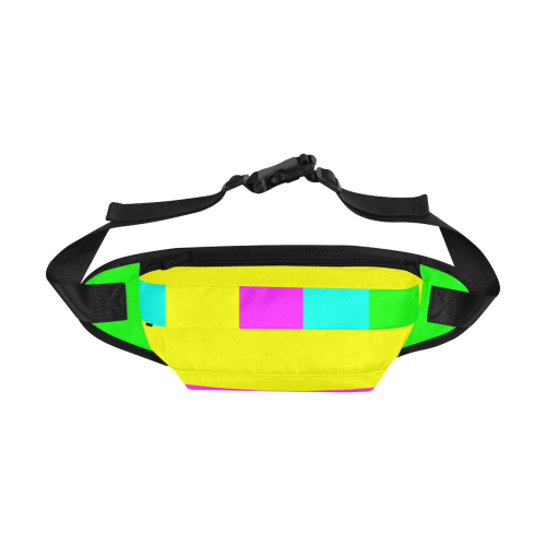Bright Neon Wide Stripes Fanny Pack/Large (Model 1676)