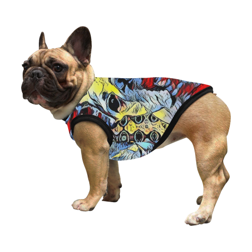 FRENCH BULLDOG ART COLORFUL All Over Print Pet Tank Top