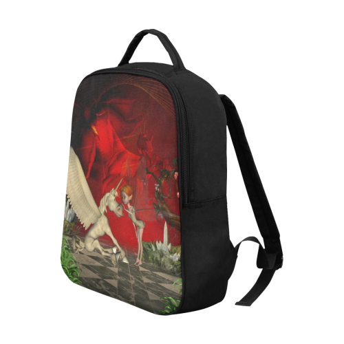 Cute little fairy and pegasus Popular Fabric Backpack (Model 1683)