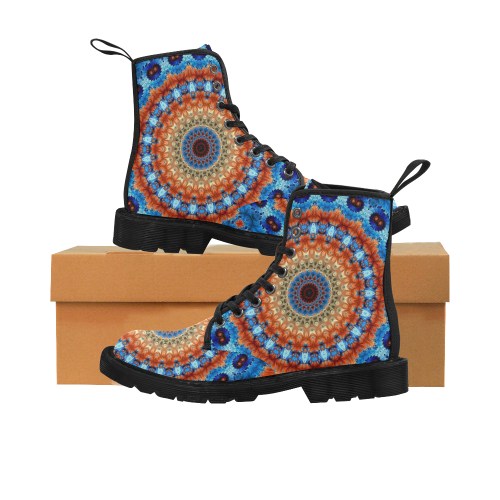 Kaleidoscope Martin Boots for Women (Black) (Model 1203H)