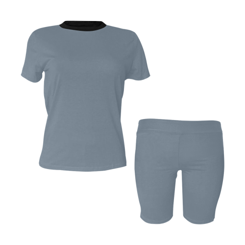 color slate grey Women's Short Yoga Set