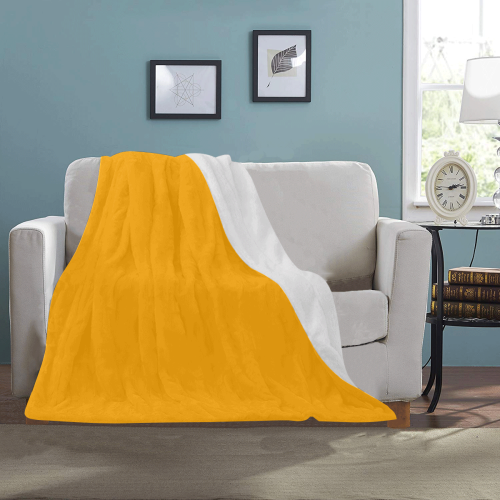 color orange Ultra-Soft Micro Fleece Blanket 30''x40''