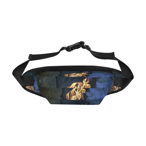Beautiful flowers on vintage background Fanny Pack/Large (Model 1676)