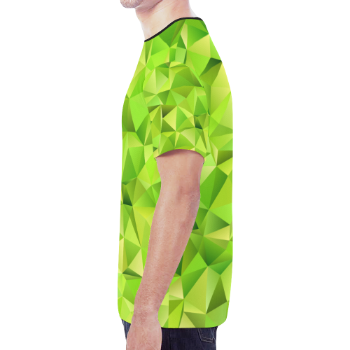 St patricks day green low poly geometric lucky irish New All Over Print T-shirt for Men (Model T45)