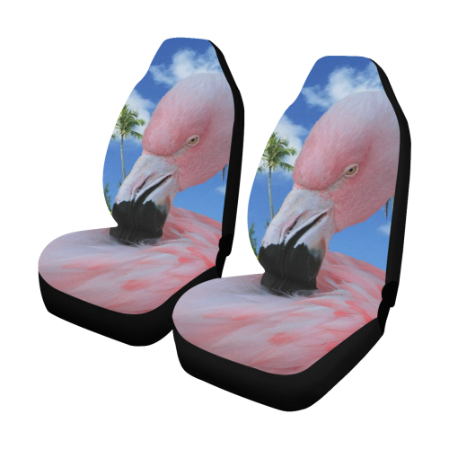 Flamingo and Beach Car Seat Covers (Set of 2)