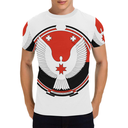 Coat of arms of the Udmurt Republic of Russia Men's All Over Print T-Shirt with Chest Pocket (Model T56)