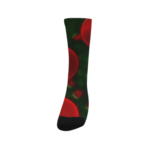 Big and small red dots Men's Custom Socks