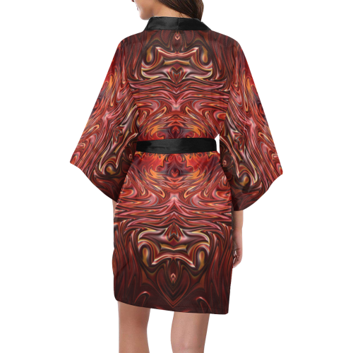 Hearts Fire Storm of Love Fractal Abstract Kimono Robe