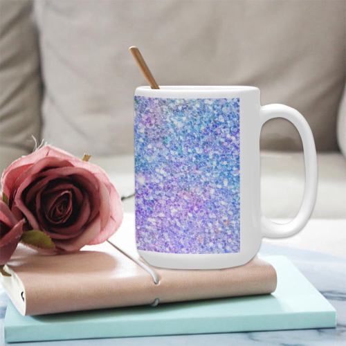 Colorful Glitter Texture Custom Ceramic Mug (15OZ)