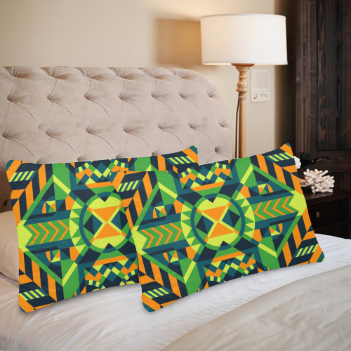 Modern Geometric Pattern Custom Pillow Case 20"x 30" (One Side) (Set of 2)