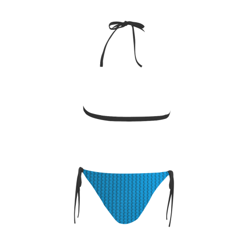 PLASTIC Buckle Front Halter Bikini Swimsuit (Model S08)