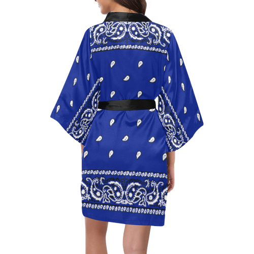 KERCHIEF PATTERN BLUE Kimono Robe
