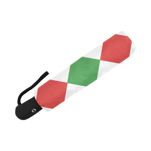 redgreen squares Auto-Foldable Umbrella (Model U04)