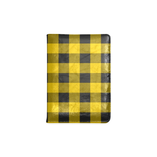yellow  black plaid Custom NoteBook A5