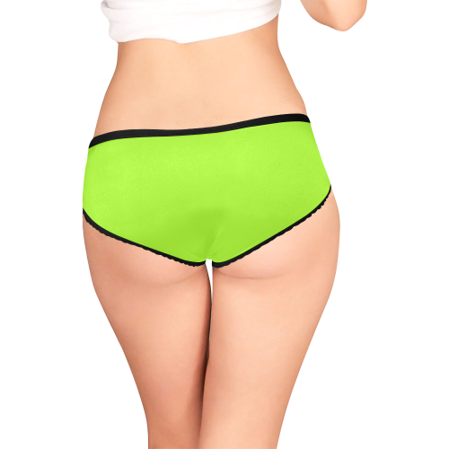 color green yellow Women's All Over Print Girl Briefs (Model L14)