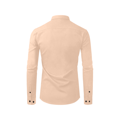 color apricot Men's All Over Print Casual Dress Shirt (Model T61)