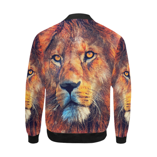 lion art #lion #animals #cat All Over Print Bomber Jacket for Men (Model H31)