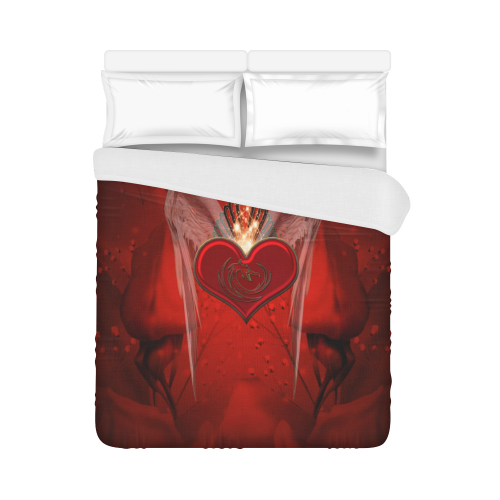 Heart with wings Duvet Cover 86"x70" ( All-over-print)