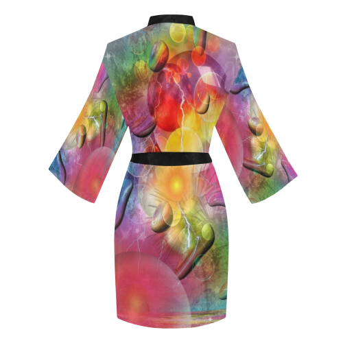 Color Space by Nico Bielow Long Sleeve Kimono Robe