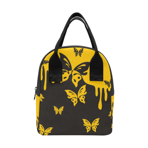Animals Nature - Splashes Tattoos with Butterflies Zipper Lunch Bag (Model 1689)