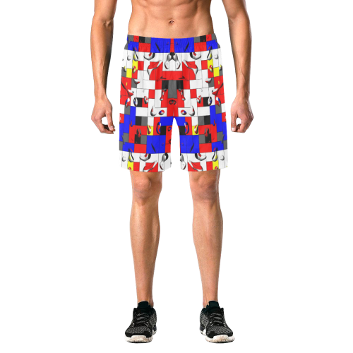 Popart Drops by Nico Bielow Men's All Over Print Elastic Beach Shorts (Model L20)