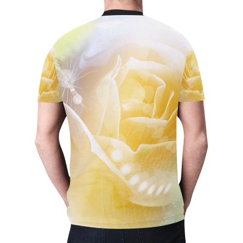 Soft yellow roses New All Over Print T-shirt for Men (Model T45)